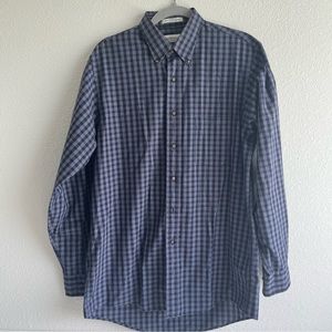 van heusen men's dress shirt regular fit pinpoint stripe Originals Long Sleeve Shirt Stripe Dot Print